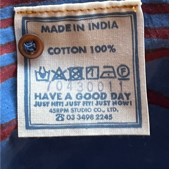 45 RPM dyed oversized whale t shirt with top buttons o/s - Picture 5 of 7